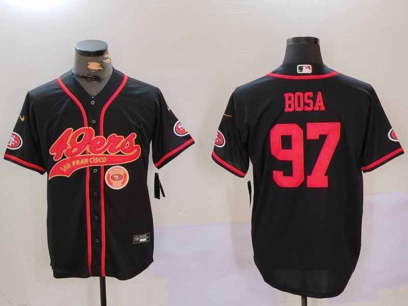 Men San Francisco 49ers #97 Bosa Black gold Joint Name 2024 Nike Limited NFL Jersey style 3->san francisco 49ers->NFL Jersey